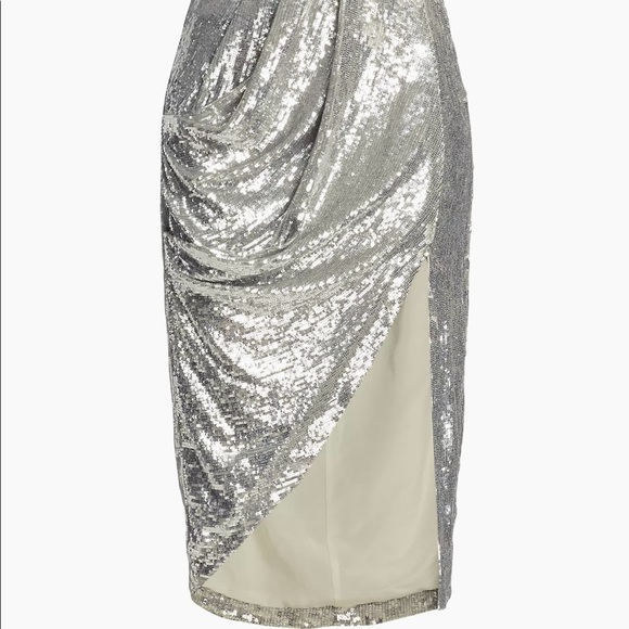 TWP Lover Sequined Silk Crêpe De Chine Midi-Skirt - Picture 3 of 4